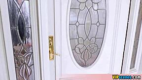 Cute blonde petite 18+ gf needs cock so she fucks her teddy bear real quick