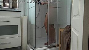 Taboo Stepson Masturbates Watching Stepmother Shower Early Morning.
