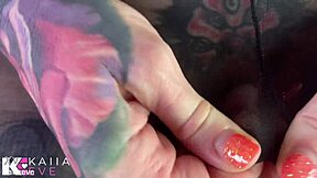 caught jerking in nylon humiliation