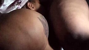 Intense bbw delivers sloppy blowjob to lesbian stud in steamy bathroom