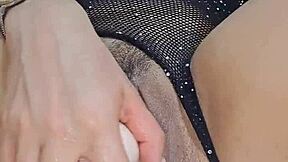 Colombian Latina Solo Masturbation with Dildo Fingering Insertion and Squirting