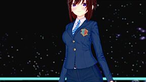 abby fucks protagonist-kun in pussy role reversal