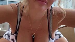 Starting Yoga with Big Saggy Tits Hard Nipples