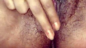 Sexy Indian girl masturbating hairy pussy close-up moaning 😩