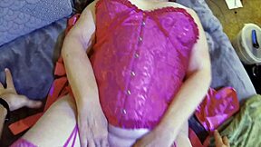 granny carmens pretty in pink stick & dick pov fuck creampie