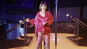 granny carmens pretty in pink stick & dick pov fuck creampie