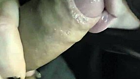 Goth gives sensual blowjob, swallows cum till gagging