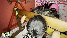 bride fucks two men in bdsm!