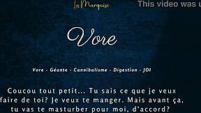 Vore Fantasy with French Audio Porn JOI from Tall Giantess