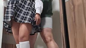 happy new year pregnant students get creampied after class