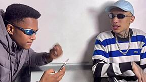 Three Young Friends Share Big Black Cock with Fire