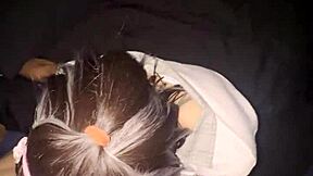 Studious schoolgirl eats huge dick after classes