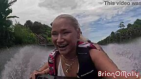 Harley King hot blonde teen gets roughly fucked on jet ski