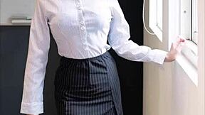 Participating in Una 901 Masturbation Challenge Part 1 Office Suit