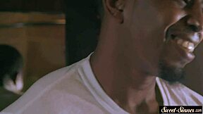 Inked teen 18+ gets interracially fucked till cumshot.