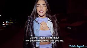 Big Ass Nuria Millan Cheats with Public Blowjob on Big Dick!