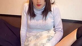 Clear Cute Crossdresser Quietly Masturbates
