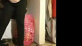 Short Bbw Milf Oils Her Fat Body Solo on Webcam, Teasing Undressing Wet Sexy Clothes Ripped