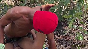 Holiday Quickie in the Bush: Amateur Latina Riding Big Black Cock