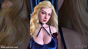 gorgeous blonde lubby flaunts huge boobs in hot body show!