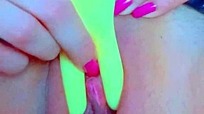 shaved pink perfect pussy latina college and her cute toy