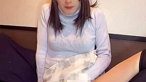 Clear Cute Crossdresser Quietly Masturbates