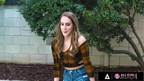 all girl massage where naughty sunbathing leads to steamy lesbian threesome