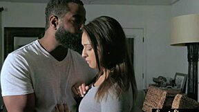 Inked teen 18+ gets interracially fucked till cumshot.