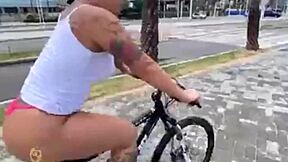 Cassiana Costa rides with anal plug!