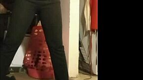 Short Bbw Milf Oils Her Fat Body Solo on Webcam, Teasing Undressing Wet Sexy Clothes Ripped