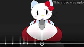 hello kitty gets fucked by a big cock in her tight ass banging tits