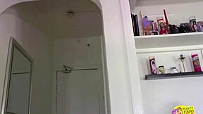 Emo babe takes initiative and fucks sexy neighborhood girl in laundry shop