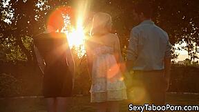 horny babes sharing cock in a wild group scene