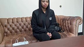 SKINNY EBONY LIYAH ROSE PERFORMS HARDCORE PORN ACTS