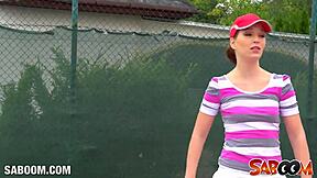 young euro redhead in training fuck