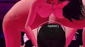 Macho fucks his whore hard, cum shooting everywhere!