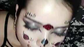 wellington prado receives deep blowjob on big veiny penis and ejaculates on my face - complete on red