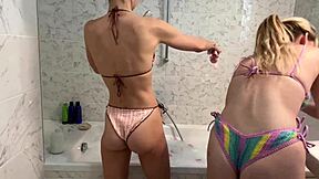 Maya Rose indulges in intriguing lesbian bathroom encounters