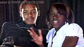 the rear awakening introduction shows a cute black couple in dirty talk interview