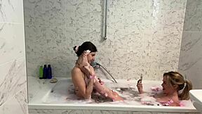 Maya Rose indulges in intriguing lesbian bathroom encounters