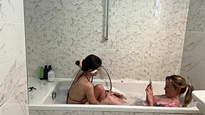 Maya Rose indulges in intriguing lesbian bathroom encounters