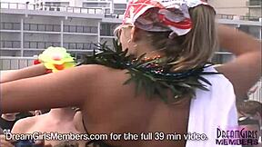 bikinis boobs & pussy at texas beach party