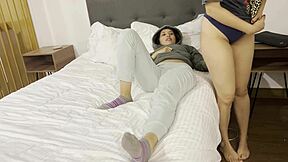 Babysitter Fingers My Tight Pussy While Wife Works