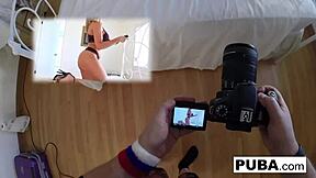 Babe Brooklyn puts a purple toy in her pussy