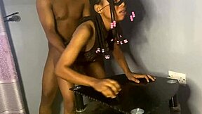 stepsister on fishnet loves my chocolate cock she keeps moaning to it 😍