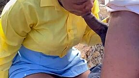 Outdoor bbc pounding the juicy ebony ass