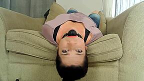 stepmoms participate in a fun ballgag challenge game.