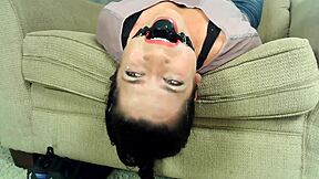 stepmoms participate in a fun ballgag challenge game.