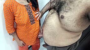 lucky old man contrasts with young desi stepdaughter in intense fuck