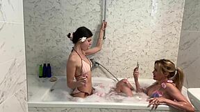 Maya Rose indulges in intriguing lesbian bathroom encounters